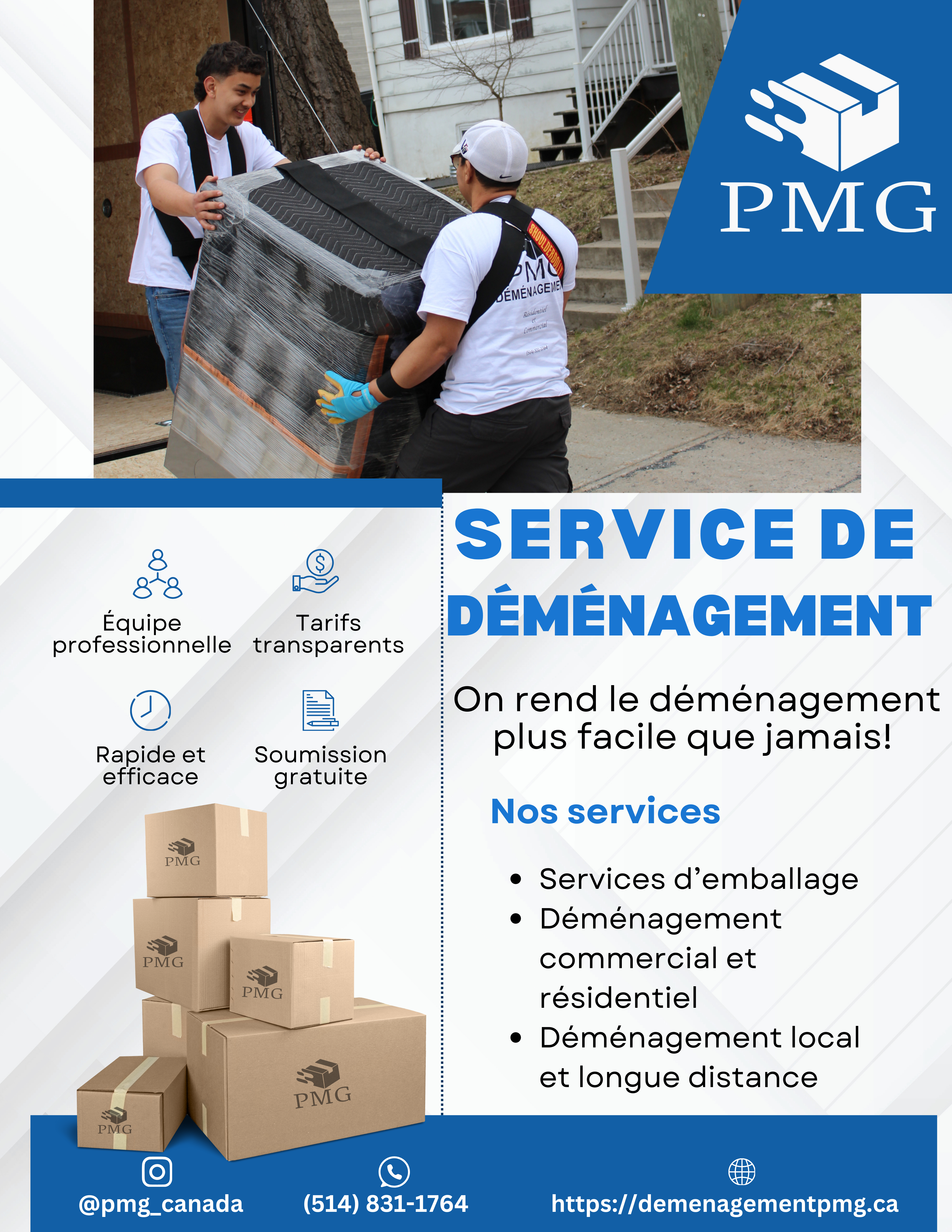 Couverture de Transport et déménagement PMg